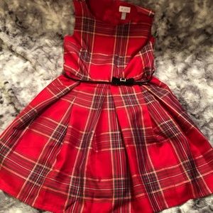Children’s Place Holiday Plaid Dress (Size 16)